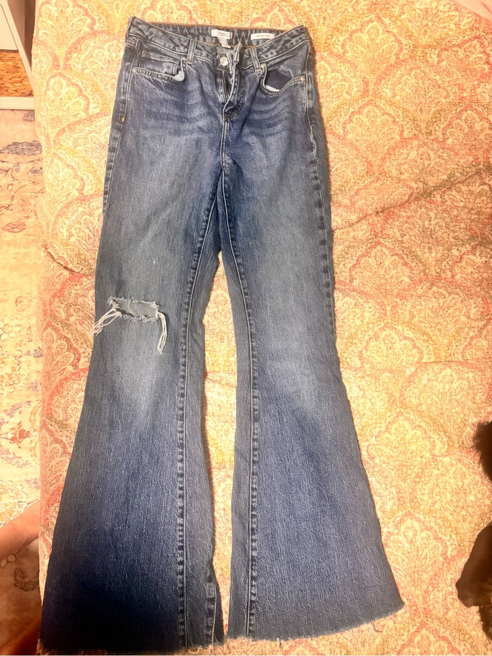 Forever 21 Patchwork Flare Jeans — Blue Denim - Picture 3 of 3